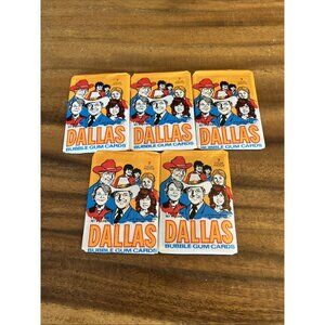Vintage Unopened 1981 Donruss DALLAS Trading Cards Wax Pack lot of 5